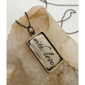 Stella & Dot 925 Sterling Silver "With Love" Bar‎ Necklace Adjustable 16–18" 4g